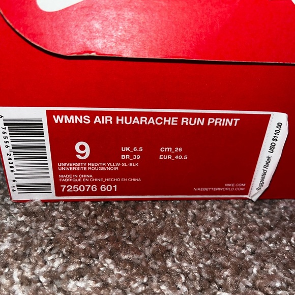 Used Women’s Nike Huarache Print Size 9W - Picture 3 of 7